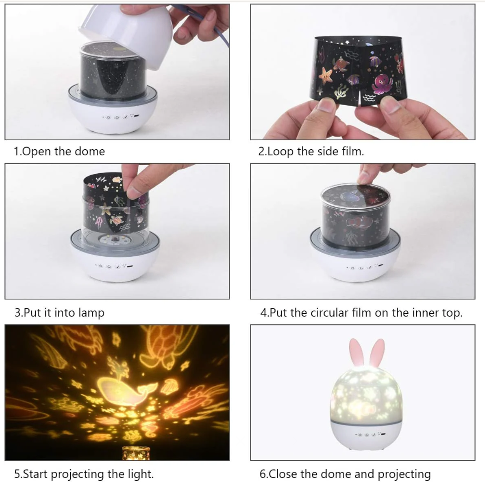 Rabbit Projector Lamp - مصباح بروجيكتور على شكل أرنب